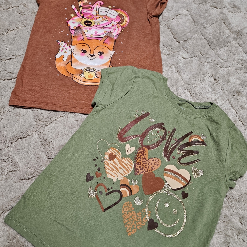Kids Graphic T-Shirts - Green and Brown